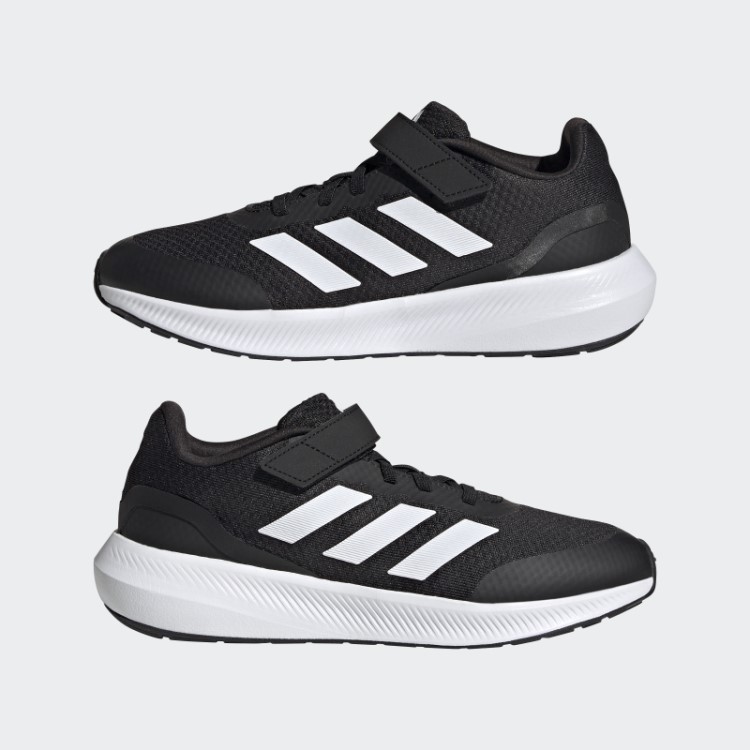 Tênis Preto Adidas Runfalcon 3.0 Elástico Com Cadarço E Tira Superior