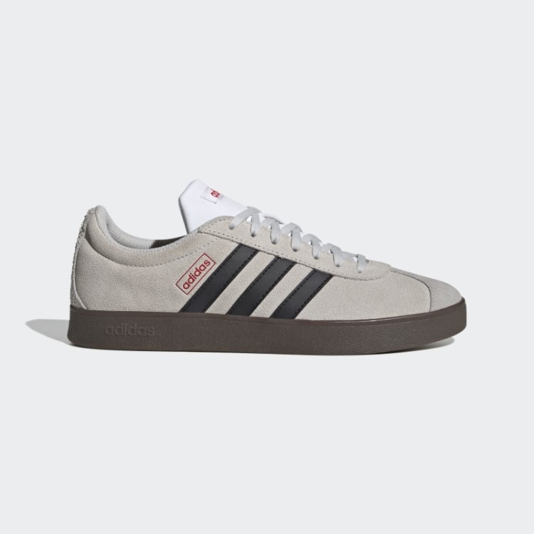 Vl Court Estilo De Vida Skate Sapatos De Camurça Cinza Adidas