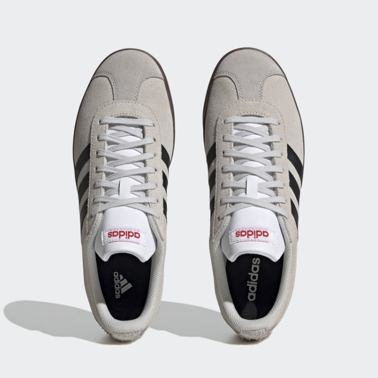 Vl Court Estilo De Vida Skate Sapatos De Camurça Cinza Adidas