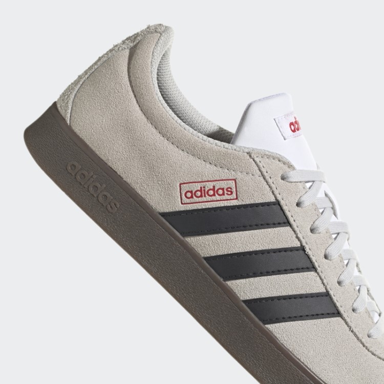 Vl Court Estilo De Vida Skate Sapatos De Camurça Cinza Adidas