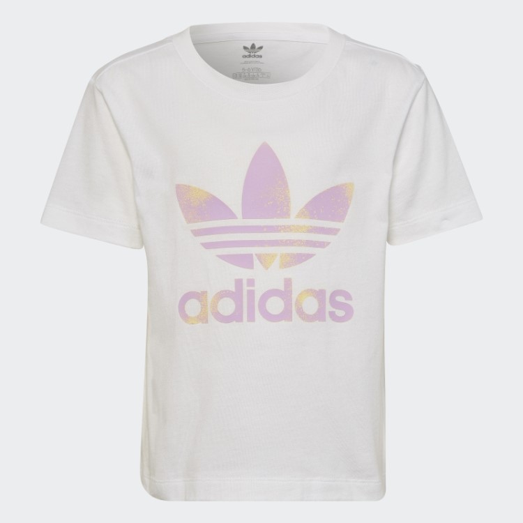 Shorts Com Logo Gráfico E Camiseta Branca Adidas
