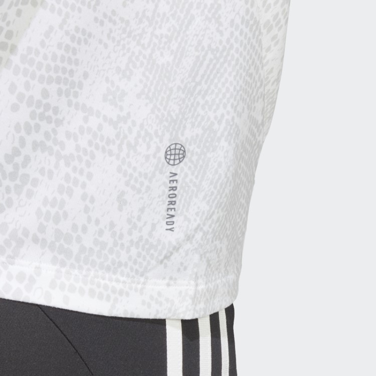 Camiseta Branca Adidas Train Icons Allover Print