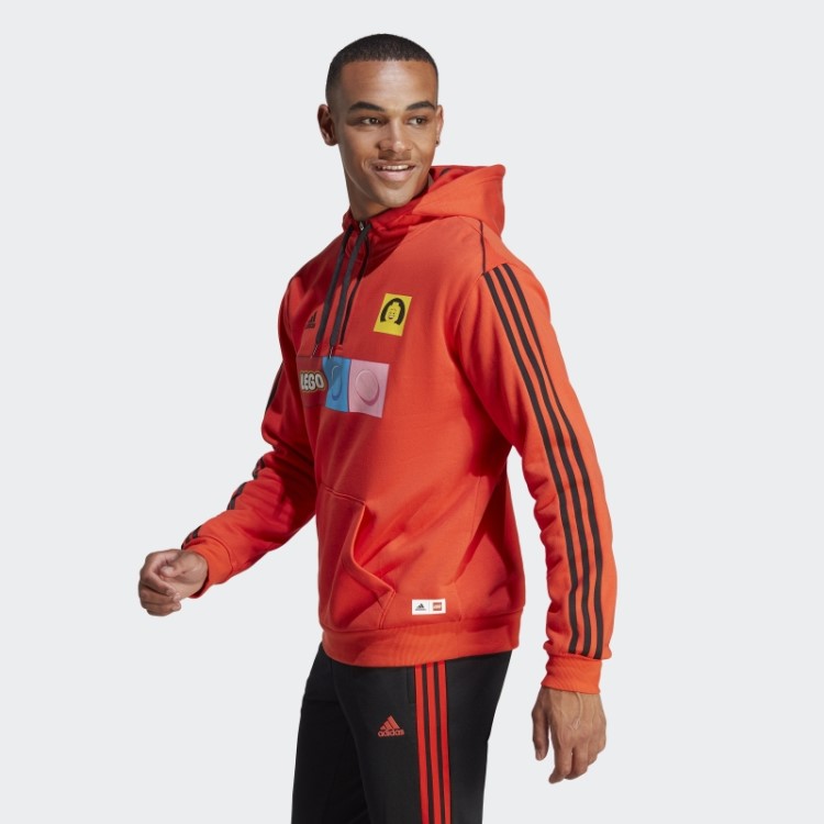 Negrito Laranja Adidas X Lego Tiro Moletom Com Capuz Fashion