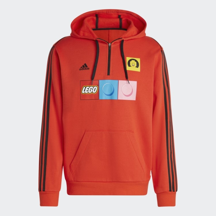 Negrito Laranja Adidas X Lego Tiro Moletom Com Capuz Fashion