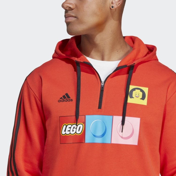 Negrito Laranja Adidas X Lego Tiro Moletom Com Capuz Fashion