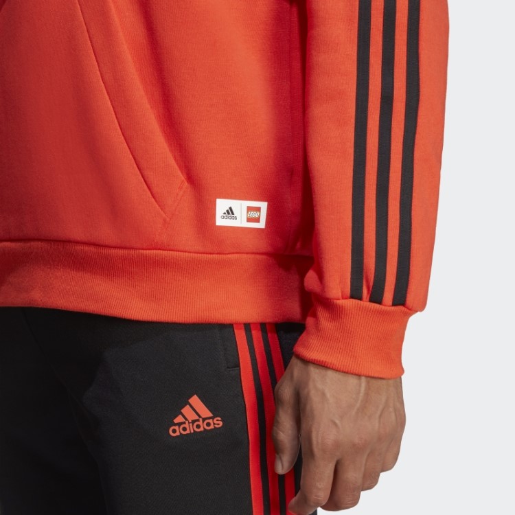 Negrito Laranja Adidas X Lego Tiro Moletom Com Capuz Fashion