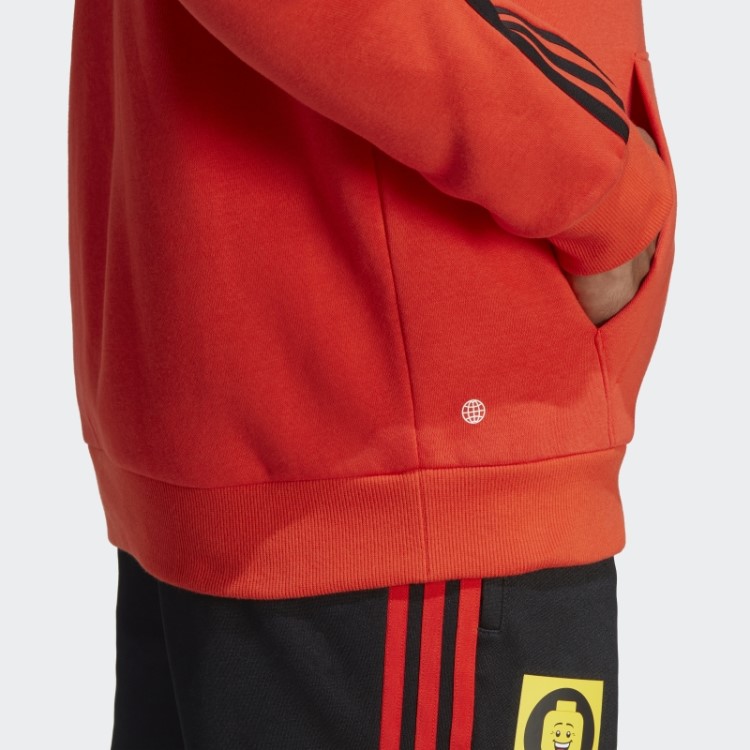 Negrito Laranja Adidas X Lego Tiro Moletom Com Capuz Fashion