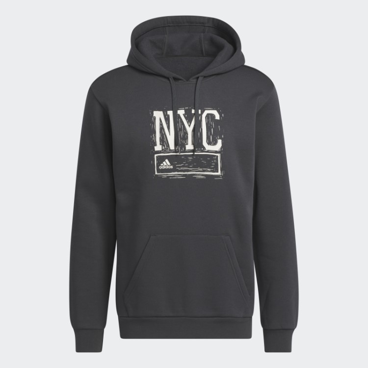 Adidas Nyc Moletom Com Capuz Gráfico De Carbono