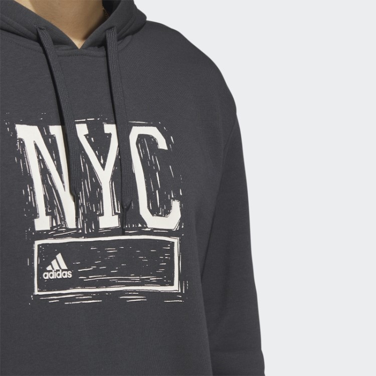 Adidas Nyc Moletom Com Capuz Gráfico De Carbono
