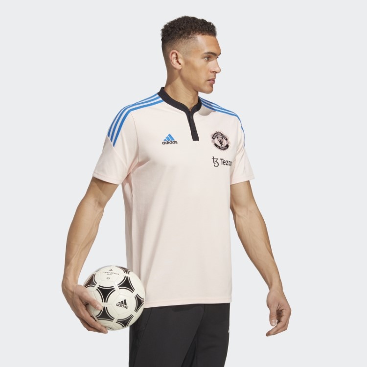Camisa Polo Adidas Manchester United Condivo 22 Rosa Icey