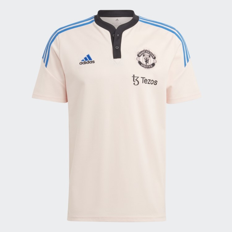 Camisa Polo Adidas Manchester United Condivo 22 Rosa Icey