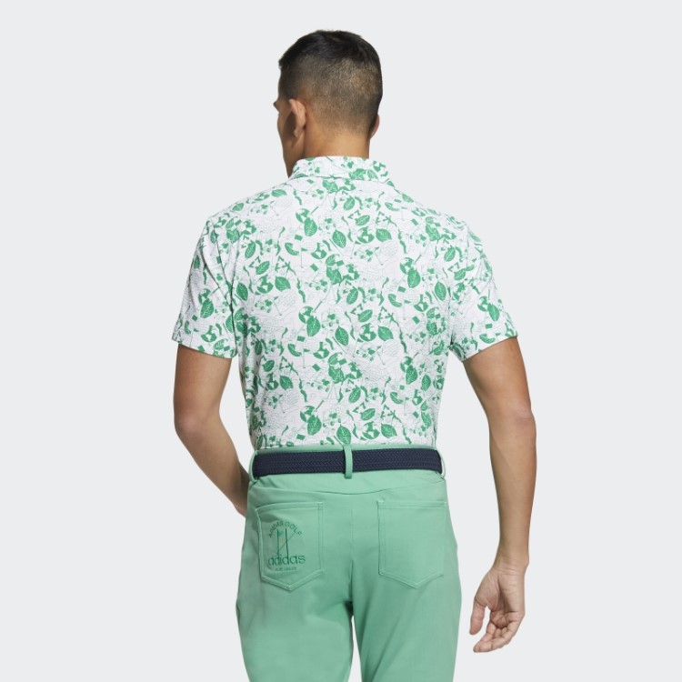 Jogar Camisa Polo Gráfico Verde Adidas Branco