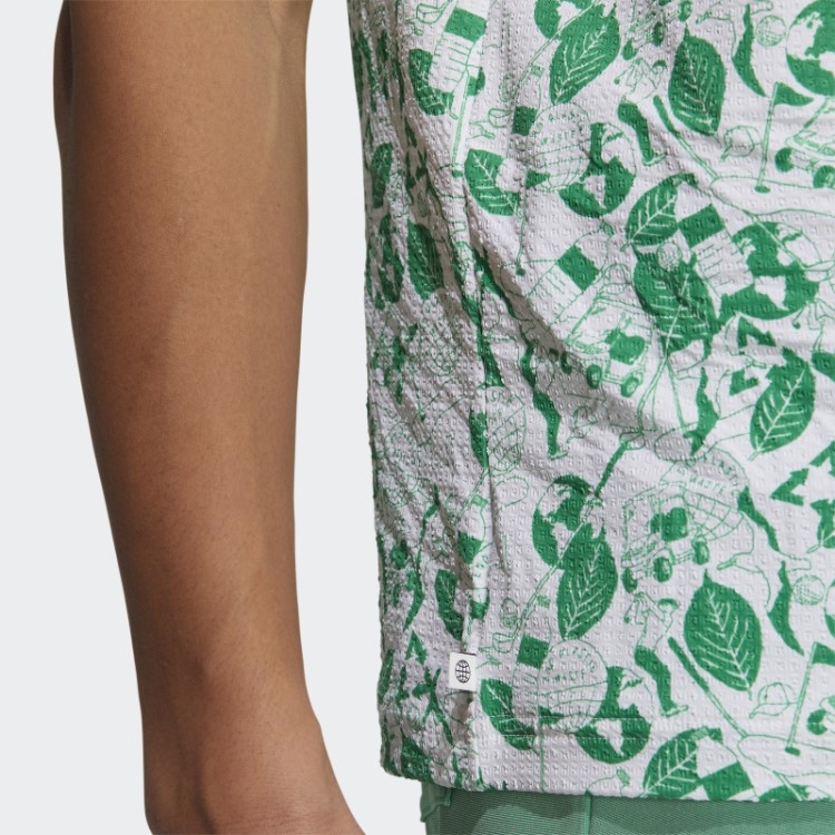 Jogar Camisa Polo Gráfico Verde Adidas Branco