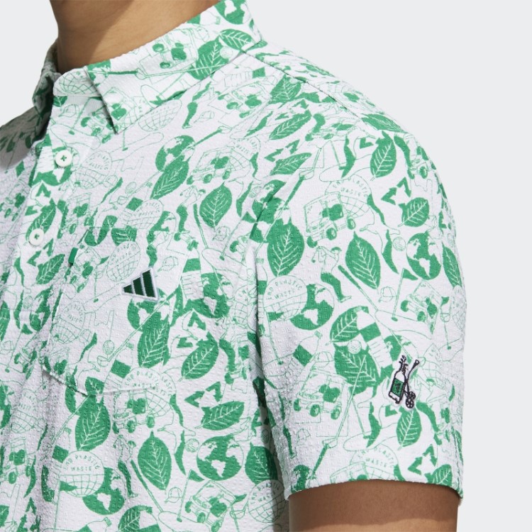 Jogar Camisa Polo Gráfico Verde Adidas Branco