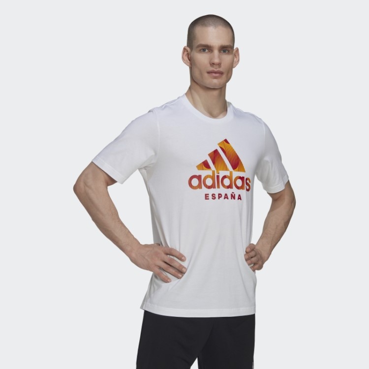 Camiseta Branca Adidas Spain Estampada