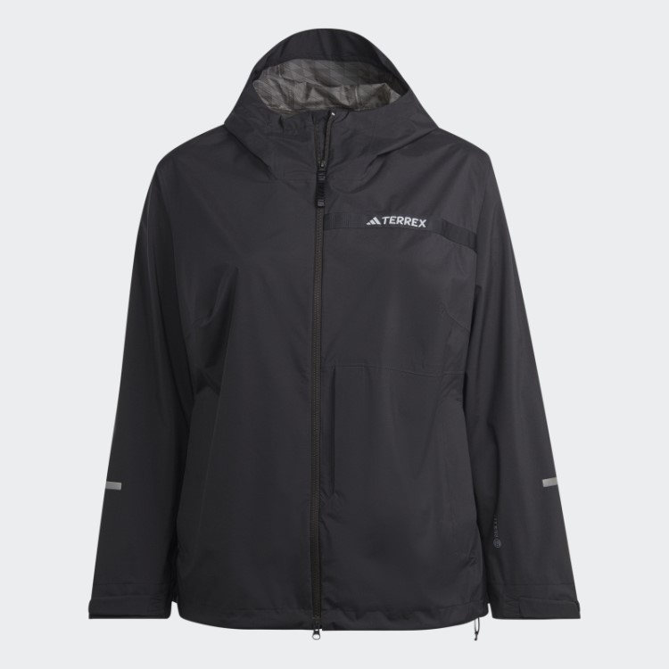 Jaqueta De Chuva Terrex Multi Rain.rdy 2,5 Camadas (tamanho Grande) Preto Adidas