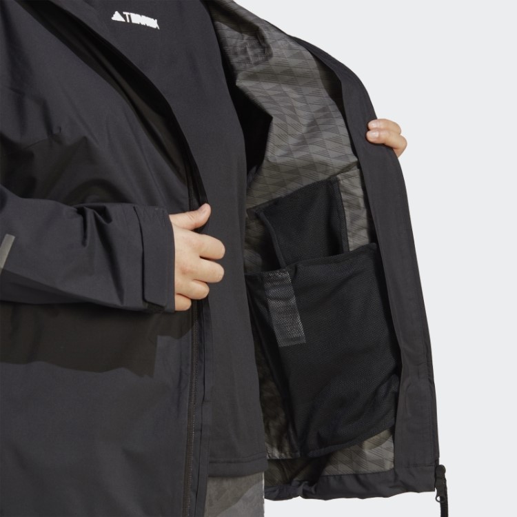 Jaqueta De Chuva Terrex Multi Rain.rdy 2,5 Camadas (tamanho Grande) Preto Adidas