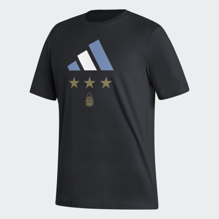 Camiseta Preta Argentina 2022 Vencedores Adidas