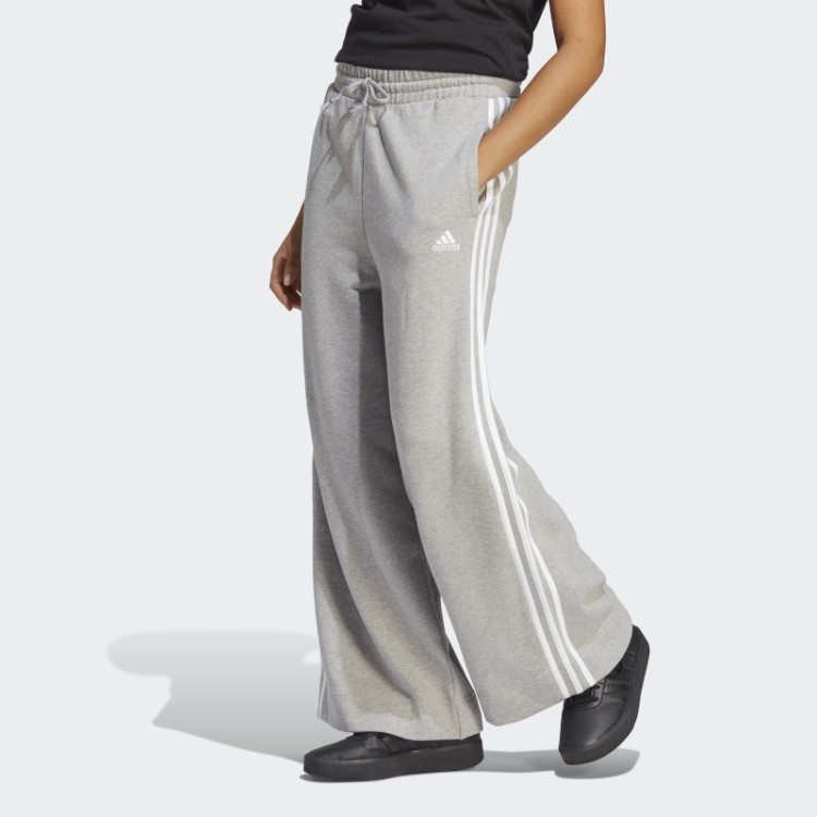 Essentials 3 Listras French Terry Calça Larga Cinza Médio Adidas