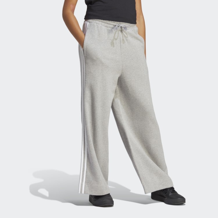 Essentials 3 Listras French Terry Calça Larga Cinza Médio Adidas