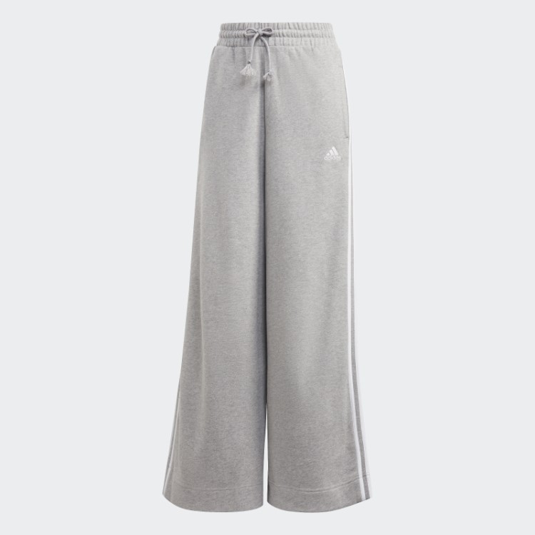 Essentials 3 Listras French Terry Calça Larga Cinza Médio Adidas