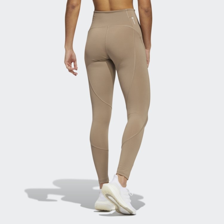 Meia-calça De Treino Adidas Hyperglam Marrom Giz