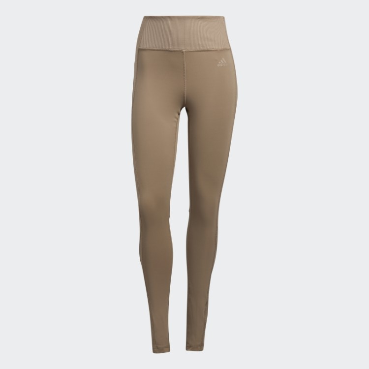 Meia-calça De Treino Adidas Hyperglam Marrom Giz