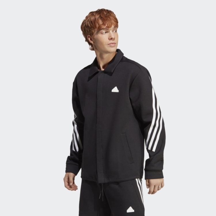 Adidas Future Icons Jaqueta Coach Com As Três Listras Preta