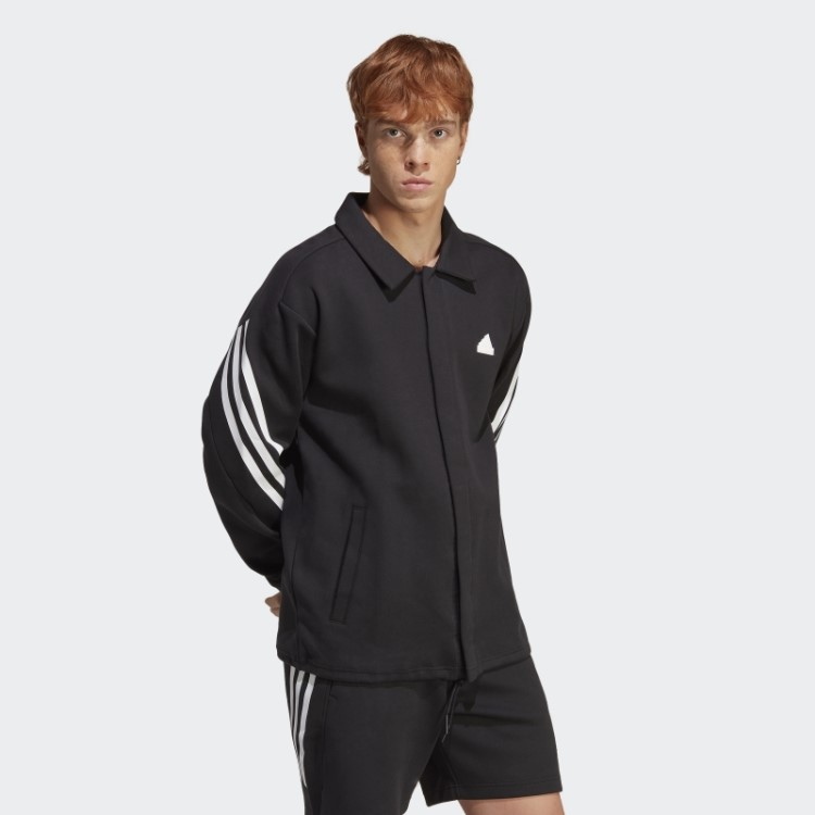 Adidas Future Icons Jaqueta Coach Com As Três Listras Preta
