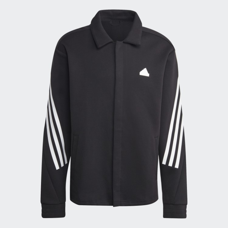 Adidas Future Icons Jaqueta Coach Com As Três Listras Preta