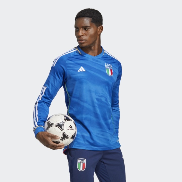 Itália 23 Home Jersey De Manga Longa Azul Adidas