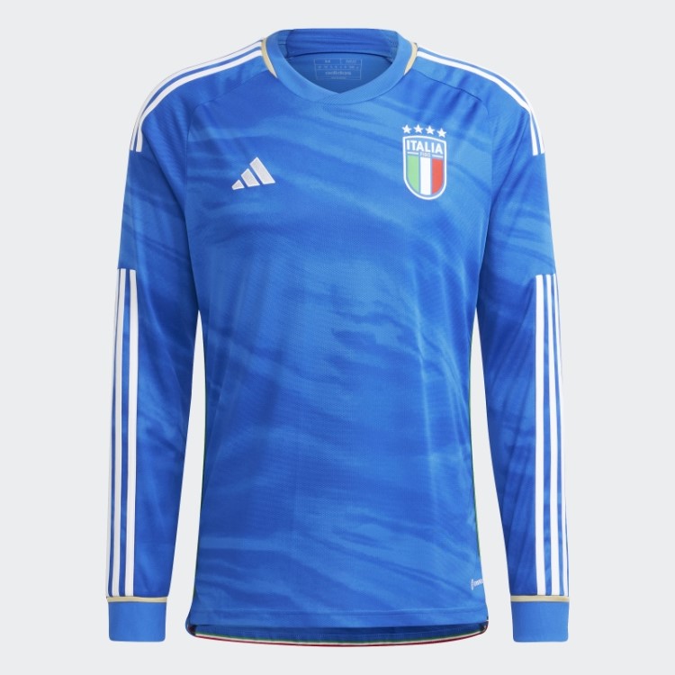 Itália 23 Home Jersey De Manga Longa Azul Adidas