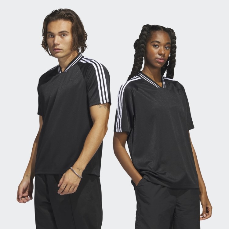 Camisa Preta Espinha De Peixe Adidas (sem Gênero)