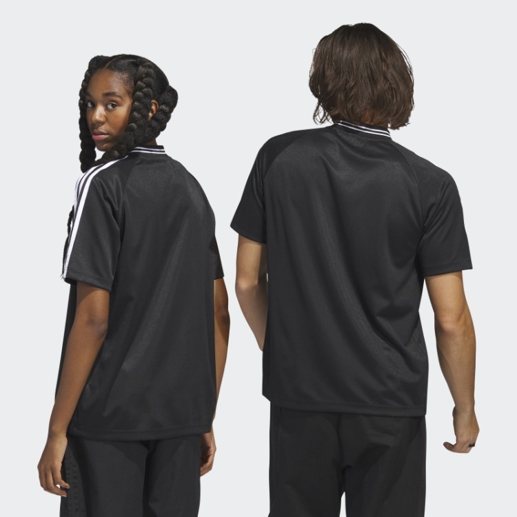 Camisa Preta Espinha De Peixe Adidas (sem Gênero)