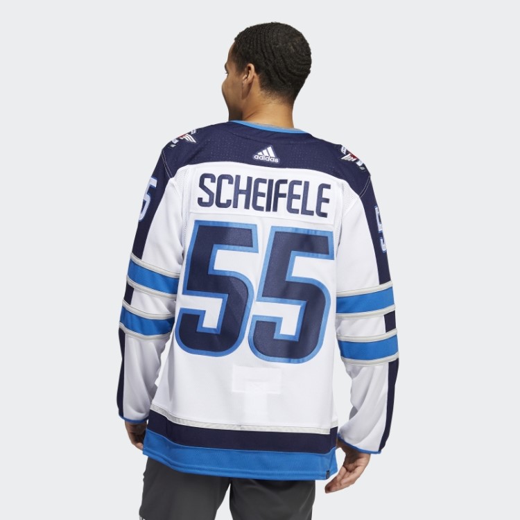 Jatos Brancos Scheifele Away Camisa Autêntica Adidas