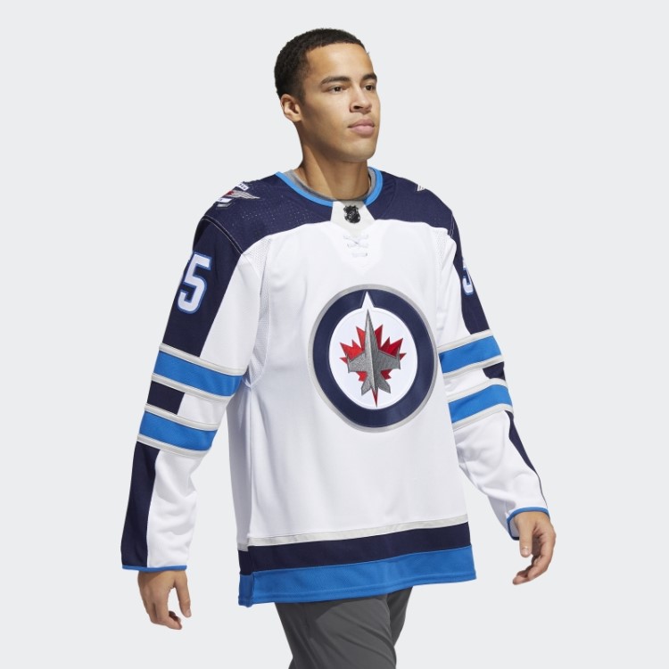 Jatos Brancos Scheifele Away Camisa Autêntica Adidas