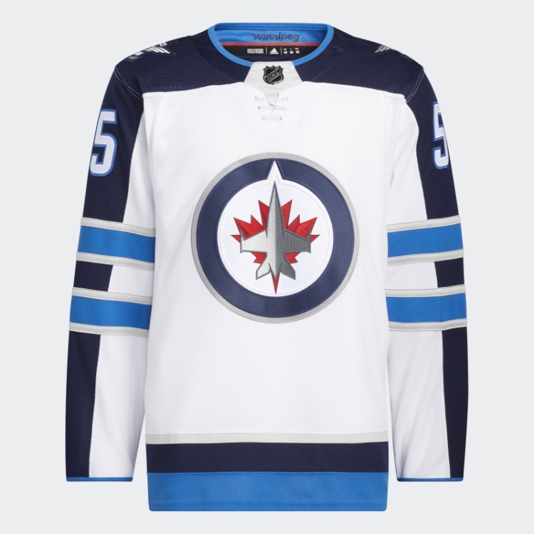 Jatos Brancos Scheifele Away Camisa Autêntica Adidas