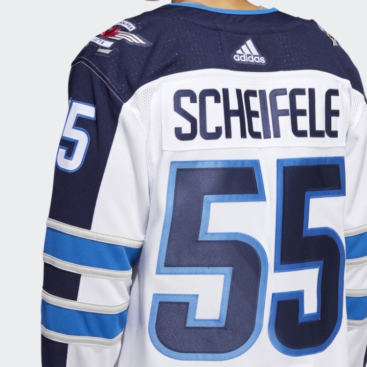 Jatos Brancos Scheifele Away Camisa Autêntica Adidas