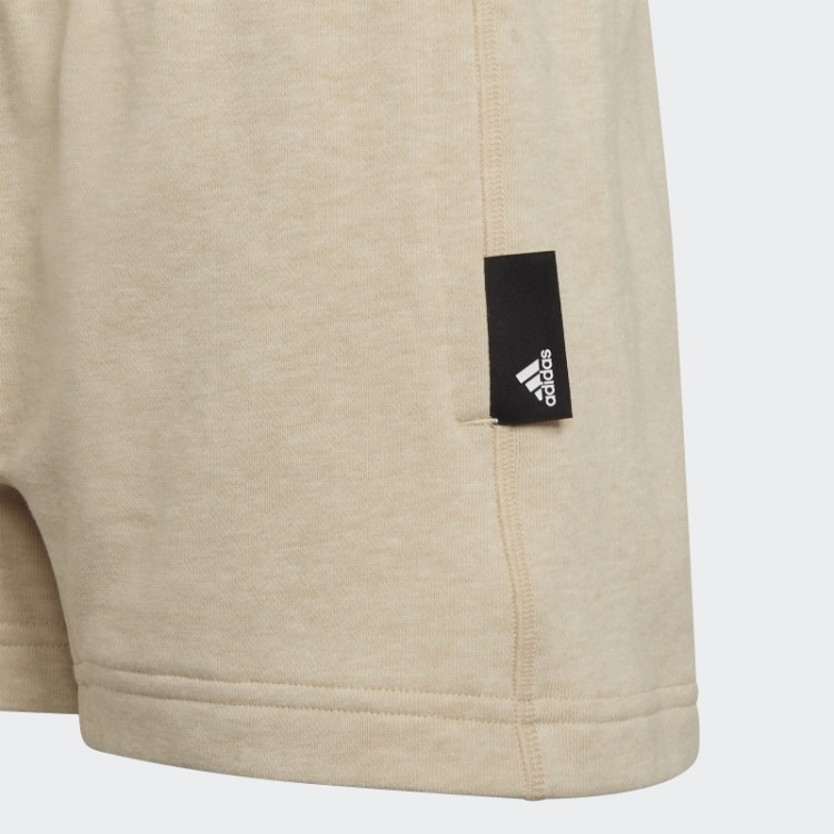 Shorts Esportivos Bege Botânico Mel Studio Lounge Corante Botânico Adidas
