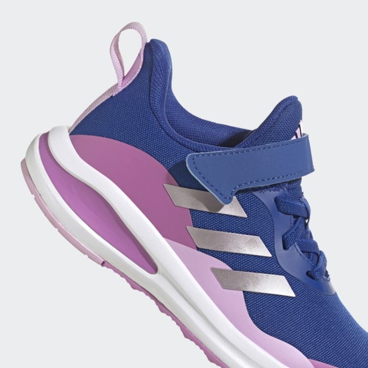 Adidas Blue Fortarun Sport Running Sapato Elástico Com Cadarço E Tira Superior
