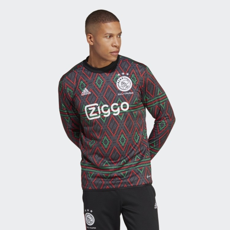 Preto Ajax Amsterdam X Jornal Diário Pré-jogo Top Quente Adidas