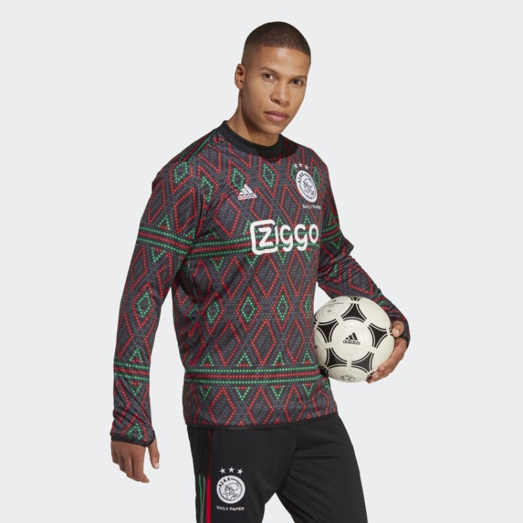 Preto Ajax Amsterdam X Jornal Diário Pré-jogo Top Quente Adidas