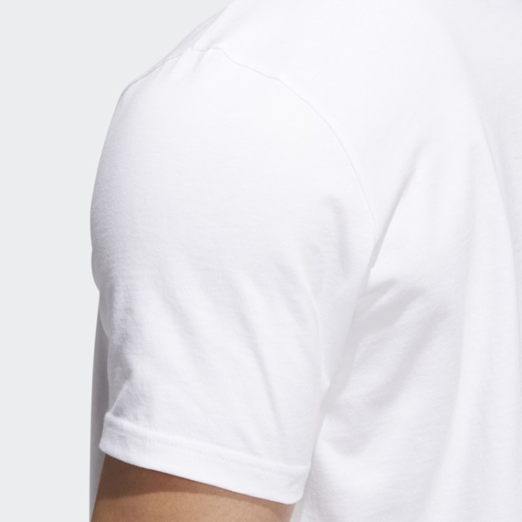 Camiseta Basics Com Emblema Gráfico Adidas Branca