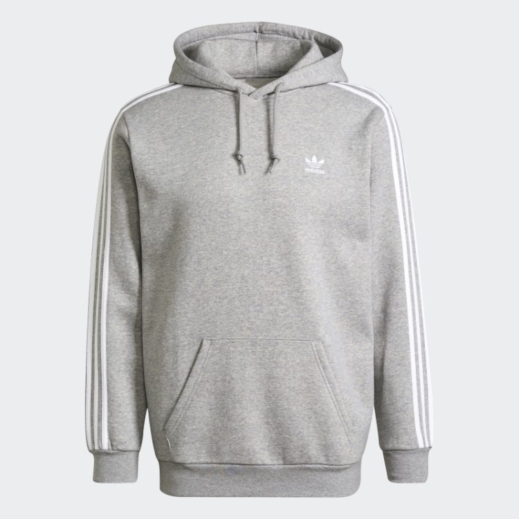 Moletom Cinza Médio Adidas Adicolor Classics Com As Três Listras