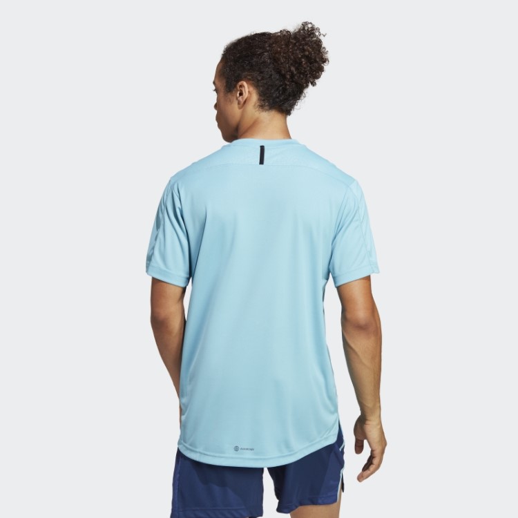 Camiseta De Treino Azul Adidas
