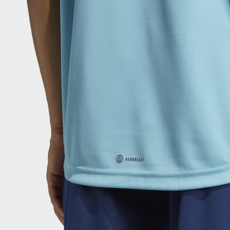 Camiseta De Treino Azul Adidas