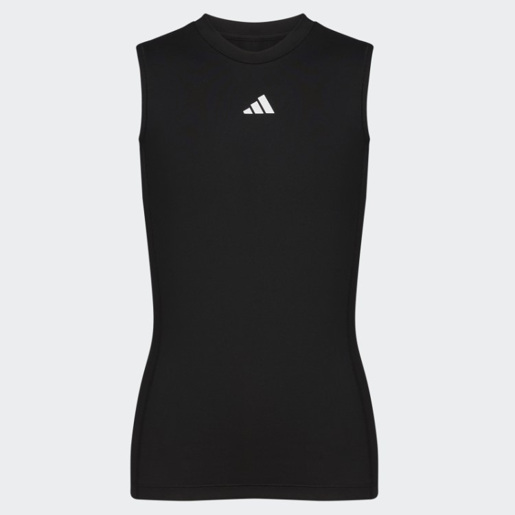 Top Techfit Preto Sem Mangas Da Adidas