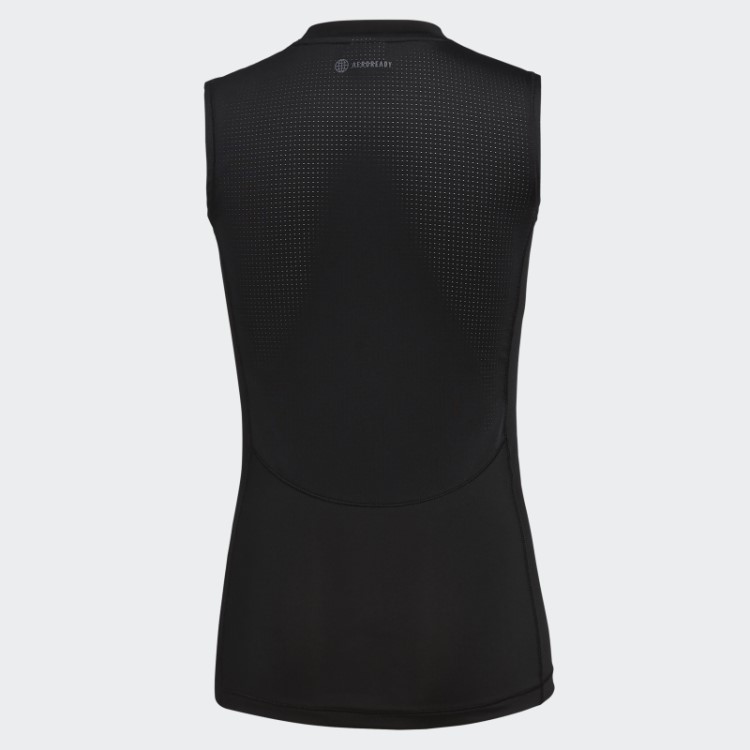 Top Techfit Preto Sem Mangas Da Adidas