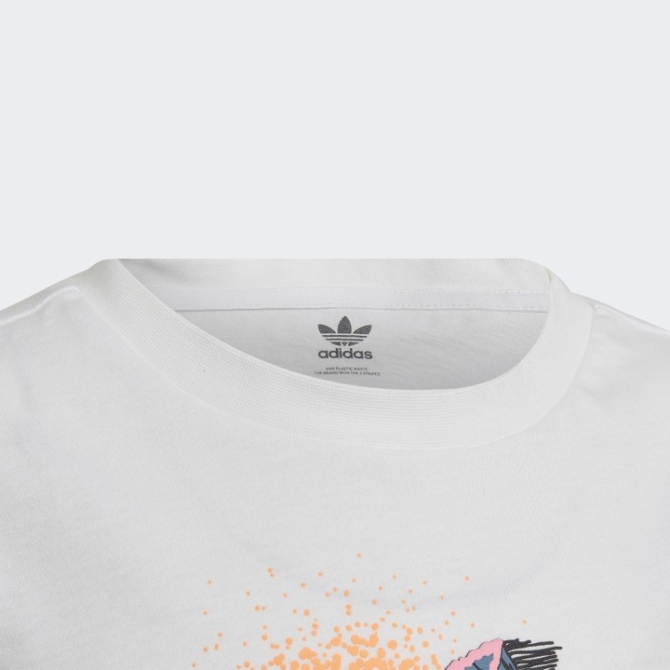 Camiseta Branca Com Estampa Adidas