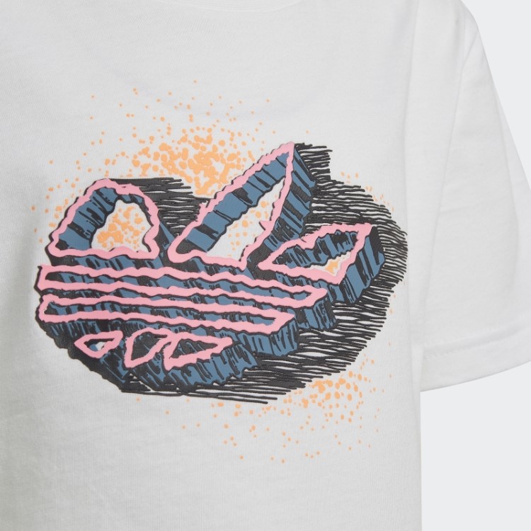 Camiseta Branca Com Estampa Adidas
